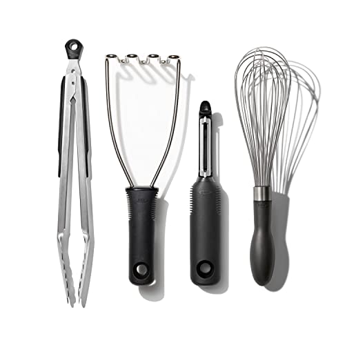 OXO Good Grips Stainless Steel Essential 4-Piece Kitchen Gadget Set - My Kitchen Products