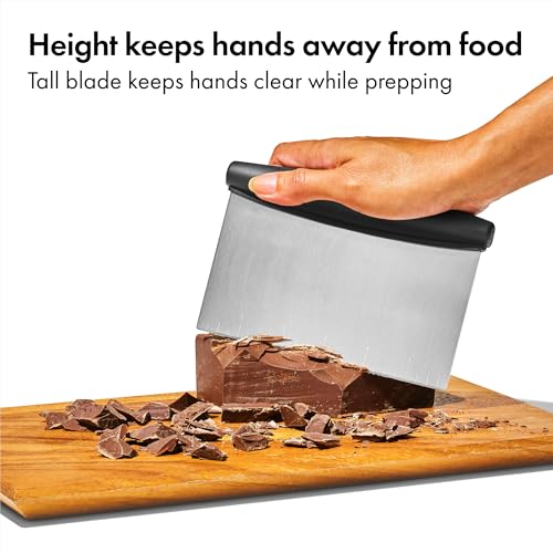 OXO Good Grips Stainless Steel Multi-Purpose Scraper & Chopper, Dough Cutter for Pizza, Bread and Cookie Dough, Multi-Purpose Vegetable Chopper, Dishwasher-Safe Kitchen Essential - My Kitchen Products