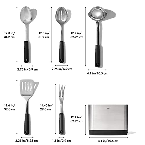 OXO Good Grips Stainless Steel Prep & Serve Kitchen Tool 6pc Set - My Kitchen Products