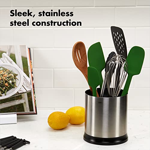 OXO Good Grips Stainless Steel Rotating Utensil Holder - My Kitchen Products