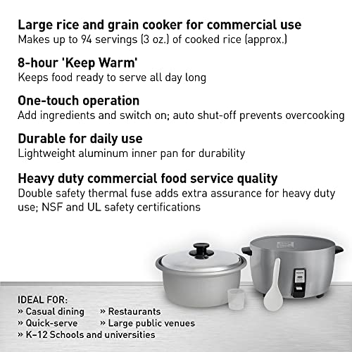 Panasonic Commercial Rice Cooker, Large Capacity 46-Cup (Cooked), 23-Cup (Uncooked) with One-Touch Operation and 8-Hour Keep Warm - SR-42HZP - Silver - My Kitchen Products