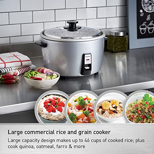Panasonic Commercial Rice Cooker, Large Capacity 46-Cup (Cooked), 23-Cup (Uncooked) with One-Touch Operation and 8-Hour Keep Warm - SR-42HZP - Silver - My Kitchen Products
