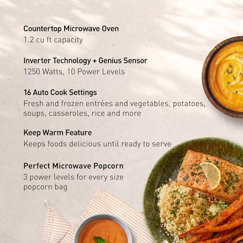 Panasonic Countertop Microwave Oven, 1.2 Cu. Ft., 1250W, Inverter Technology with Genius Sensor, Stainless Steel - NN-SN67QS - My Kitchen Products