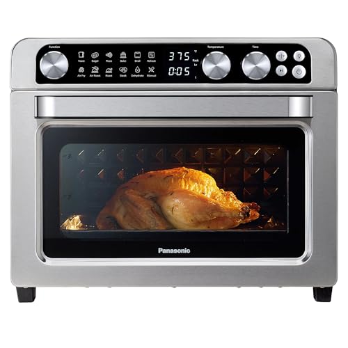 Panasonic FlashXpress Family Size Air Fryer Toaster Oven Combo, 11 Cooking Functions, 1800W PFAS-Free Interior, Double Infrared Heating, Temperature Control Dial, Stainless Steel - NB-G211P - My Kitchen Products