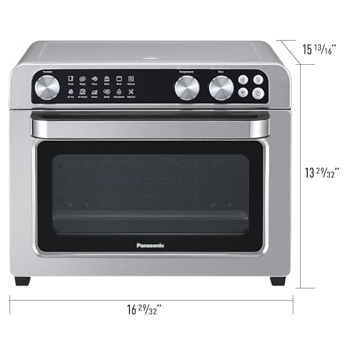 Panasonic FlashXpress Family Size Air Fryer Toaster Oven Combo, 11 Cooking Functions, 1800W PFAS-Free Interior, Double Infrared Heating, Temperature Control Dial, Stainless Steel - NB-G211P - My Kitchen Products