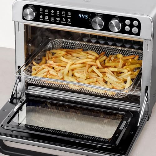 Panasonic FlashXpress Family Size Air Fryer Toaster Oven Combo, 11 Cooking Functions, 1800W PFAS-Free Interior, Double Infrared Heating, Temperature Control Dial, Stainless Steel - NB-G211P - My Kitchen Products