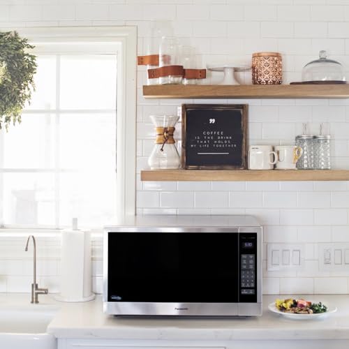 Panasonic Microwave Oven, Stainless Steel Countertop/Built-In Cyclonic Wave with Inverter Technology and Genius Sensor, 2.2 Cu. Ft, 1250W, NN-SN97JS (Silver) - My Kitchen Products