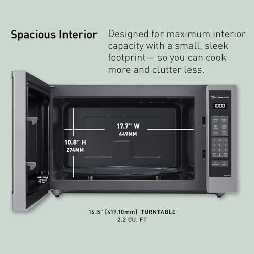 Panasonic Microwave Oven, Stainless Steel Countertop/Built-In Cyclonic Wave with Inverter Technology and Genius Sensor, 2.2 Cu. Ft, 1250W, NN-SN97JS (Silver) - My Kitchen Products