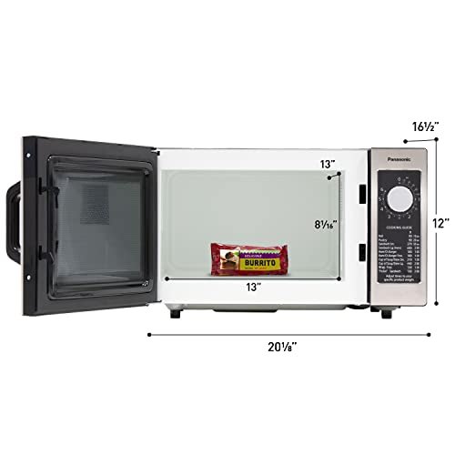 Panasonic NE-1025F Compact Light-Duty Commercial Microwave Countertop Oven with 6-Minute Electronic Dial Control Timer, Bottom Energy Feed, 1000W, 0.8 Cu. Ft. Capacity Silver - My Kitchen Products