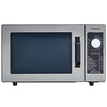 Panasonic NE-1025F Compact Light-Duty Commercial Microwave Countertop Oven with 6-Minute Electronic Dial Control Timer, Bottom Energy Feed, 1000W, 0.8 Cu. Ft. Capacity Silver - My Kitchen Products