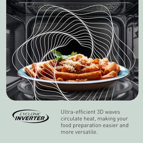 Panasonic NN-SN75LW cu.ft Cyclonic Inverter Countertop Microwave Oven 1250Watt Power with Genius Sensor Cooking, 1.6 cft, White - My Kitchen Products