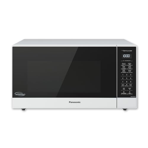 Panasonic NN-SN75LW cu.ft Cyclonic Inverter Countertop Microwave Oven 1250Watt Power with Genius Sensor Cooking, 1.6 cft, White - My Kitchen Products