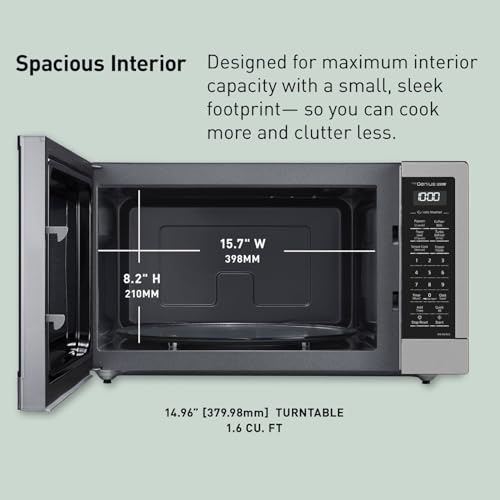 Panasonic NN-SN76LS 1.6 cu.ft Cyclonic Inverter Countertop Microwave Oven 1250Watt Power with Genius Sensor Cooking, 19.44"D x 21.88"W x 11.94"H, Stainless Steel - My Kitchen Products