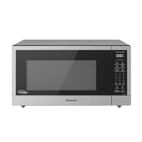 Panasonic NN-SN76LS 1.6 cu.ft Cyclonic Inverter Countertop Microwave Oven 1250Watt Power with Genius Sensor Cooking, 19.44"D x 21.88"W x 11.94"H, Stainless Steel - My Kitchen Products