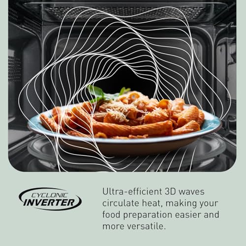 Panasonic NN-SN76LS 1.6 cu.ft Cyclonic Inverter Countertop Microwave Oven 1250Watt Power with Genius Sensor Cooking, 19.44"D x 21.88"W x 11.94"H, Stainless Steel - My Kitchen Products