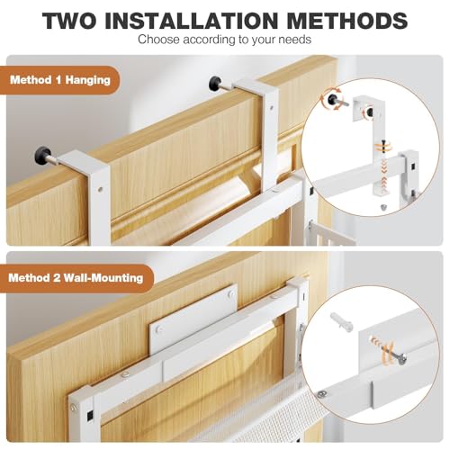 Pantry Door Organizers and Storage, 8-Tier Large Metal Heavy-Duty Frame Over the Door Spice Rack, 2 in 1 Wall-Mounted or Hanging shelf for Kitchen, Bathroom, Laundry Room, Bedroom, Closet &Nursery - My Kitchen Products