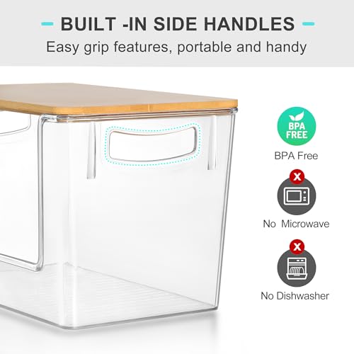 Pantry Organizers Storage, 2 Pack Large Clear Storage Bins for Onion, Potato, Garlic, Canned Food, Organizer Bins for Under Sink, Kitchen, Countertop, Bathroom - My Kitchen Products