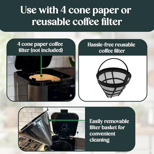 Pantrymade Dual Brew Coffee Maker | 12 Cup Glass Carafe & Single Serve K-Cup Combo | Programmable Touchscreen Coffee Machine for Ground Coffee or Pods | Auto Shut-Off, Black - My Kitchen Products