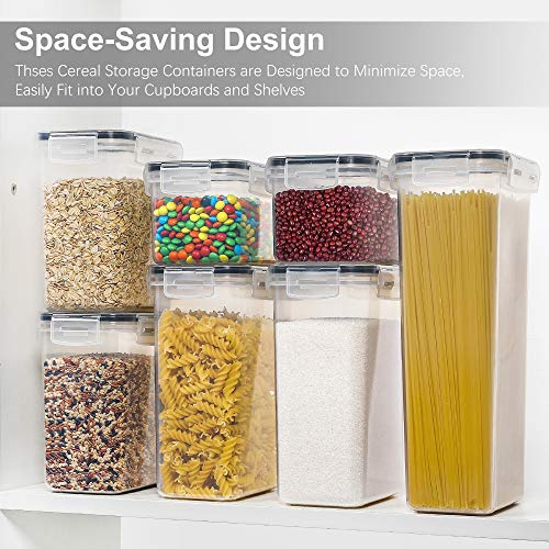 PANTRYSTAR Airtight Food Storage Containers with Lids, 7 PCS BPA Free Kitchen Canisters for Spaghetti, Pasta, Dry Food, Flour and Sugar, Plastic Canisters for Pantry Organization and Storage - My Kitchen Products
