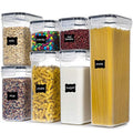 PANTRYSTAR Airtight Food Storage Containers with Lids, 7 PCS BPA Free Kitchen Canisters for Spaghetti, Pasta, Dry Food, Flour and Sugar, Plastic Canisters for Pantry Organization and Storage - My Kitchen Products