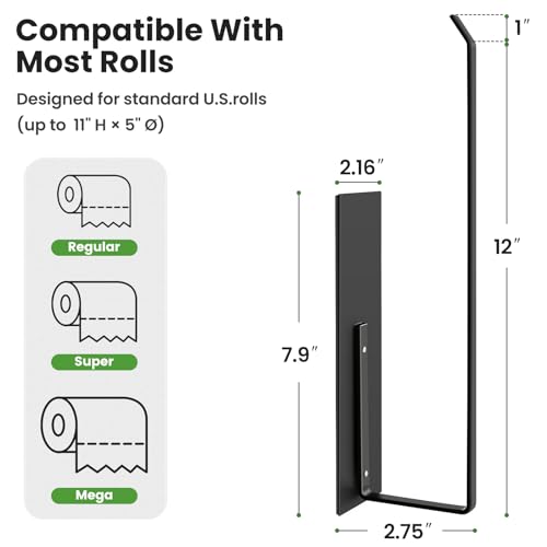Paper Towel Holder, Magnetic Paper Towel Holder for Fridge, Toilet Paper Roll Holder Magnet Towel Rack Wall Mount Fridge Organizer for Paper Towels Rolls Bathroom Pantry RV Kitchen Storage - My Kitchen Products