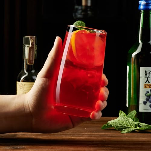 PARACITY Highball Glasses Set of 2, Drinking Glasses 12 Oz, Clear Glass Cups, Tall Tumbler Water Glasses, Glassware Set for Cocktail, Coffee, Mojitos - My Kitchen Products