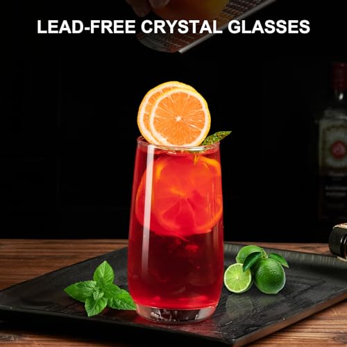 PARACITY Highball Glasses Set of 2, Drinking Glasses 12 Oz, Clear Glass Cups, Tall Tumbler Water Glasses, Glassware Set for Cocktail, Coffee, Mojitos - My Kitchen Products