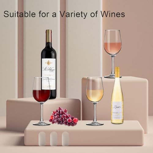 PARACITY Wine Glasses, christmas gift, Clear Glass, Long Stem Wine Glass for Red and White Wine - 10 OZ (Set of 2), Mother's Day Gift - My Kitchen Products