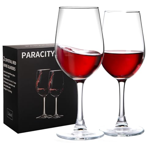 PARACITY Wine Glasses, christmas gift, Clear Glass, Long Stem Wine Glass for Red and White Wine, 10 OZ (Set of