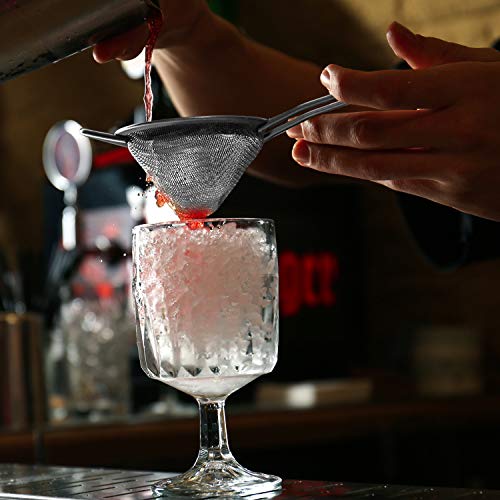 Patelai 3 Pieces Tea Strainers Cocktail Strainer Stainless Steel Fine Mesh Strainer Colander Conical Food Loose Tea Filter Practical Bar Colander Tool - My Kitchen Products