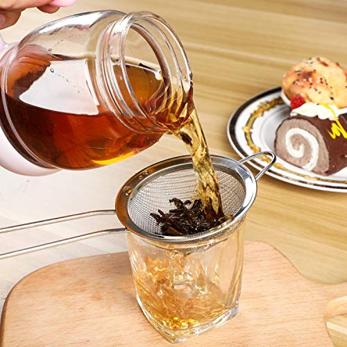 Patelai 3 Pieces Tea Strainers Cocktail Strainer Stainless Steel Fine Mesh Strainer Colander Conical Food Loose Tea Filter Practical Bar Colander Tool - My Kitchen Products