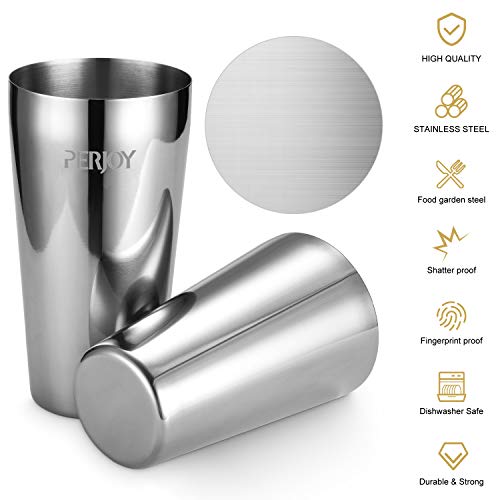 Perjoy Cocktail Shaker Set, 16 Piece Bartender Kit, Cocktail Shaker, Stainless Steel Bar Set Accessories, Coktail Set, Boston Shaker, Drink Mixer Shaker, Bartending Bar Tools with Muddler Spoon Jigger - My Kitchen Products