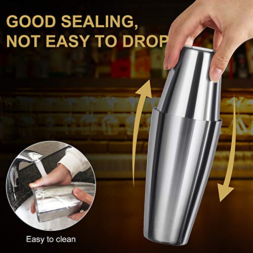 Perjoy Cocktail Shaker Set, 16 Piece Bartender Kit, Cocktail Shaker, Stainless Steel Bar Set Accessories, Coktail Set, Boston Shaker, Drink Mixer Shaker, Bartending Bar Tools with Muddler Spoon Jigger - My Kitchen Products
