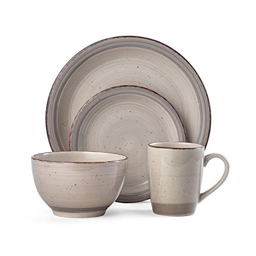 Pfaltzgraff Sadie 16-Piece Cream Dinnerware Set, Service for 4, Durable Stoneware Plates and Bowls with Classic Design, Microwave and Dishwasher Safe - My Kitchen Products