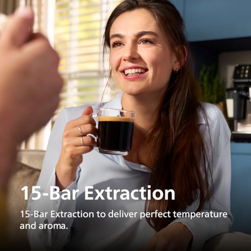 Philips 1200 Series Fully Automatic Espresso Machine, Classic Milk Frother, 2 Coffee Varieties, Intuitive Touch Display, 100% Ceramic Grinder, AquaClean Filter, Aroma Seal, Black (EP1220/04) - My Kitchen Products