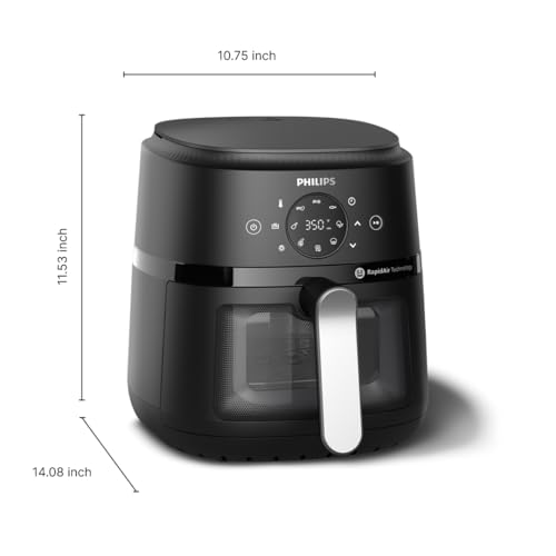 Philips 2000 Series Airfryer - RapidAir Technology, 13-in-1 Ways to Cook, 4.4QT Capacity, Healthier Meals Up to 90% Less Fat, Easy to Clean, Dishwasher Safe, Touchscreen Control, HomeID App (NA221/00) - My Kitchen Products
