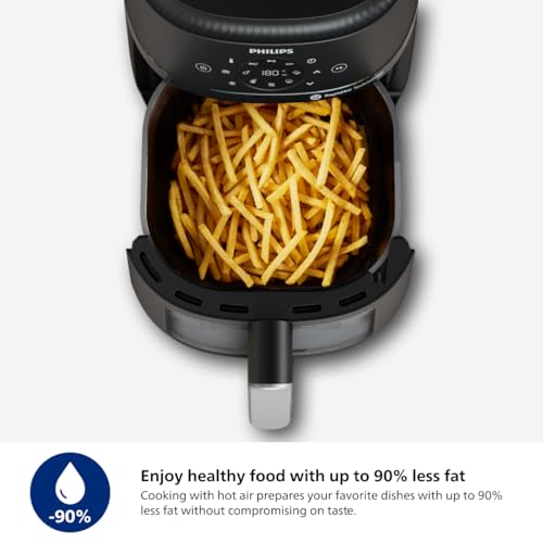 Philips 2000 Series Airfryer - RapidAir Technology, 13-in-1 Ways to Cook, 4.4QT Capacity, Healthier Meals Up to 90% Less Fat, Easy to Clean, Dishwasher Safe, Touchscreen Control, HomeID App (NA221/00) - My Kitchen Products