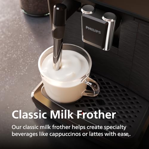 Philips 2200 Series Fully Automatic Espresso Machine, Classic Milk Frother, 2 Coffee Varieties, Intuitive Touch Display, 100% Ceramic Grinder, AquaClean Filter, Aroma Seal, Black (EP2220/14) - My Kitchen Products