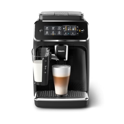Philips 3200 Series Fully Automatic Espresso Machine, LatteGo Milk Frother, 5 Coffee Varieties, Intuitive Touch Display, 100% Ceramic Grinder, AquaClean Filter, My Coffee Choice, Black (EP3241/54) - My Kitchen Products