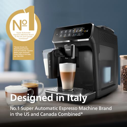 Philips 3200 Series Fully Automatic Espresso Machine, LatteGo Milk Frother, 5 Coffee Varieties, Intuitive Touch Display, 100% Ceramic Grinder, AquaClean Filter, My Coffee Choice, Black (EP3241/54) - My Kitchen Products