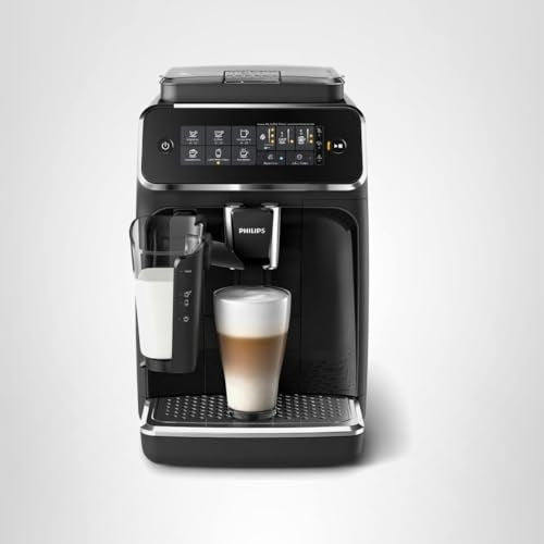 Philips 3200 Series Fully Automatic Espresso Machine, LatteGo Milk Frother, 5 Coffee Varieties, Intuitive Touch Display, 100% Ceramic Grinder, AquaClean Filter, My Coffee Choice, Black (EP3241/54) - My Kitchen Products