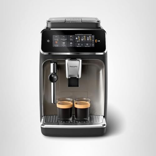 Philips 3300 Series Fully Automatic Espresso Machine with integrated milk frother and grinder, 5 Hot & Iced Coffee Pre-Sets, 40% Quieter SilentBrew, 15-Bar Pressure, Glossy Black (EP3326/90) - My Kitchen Products
