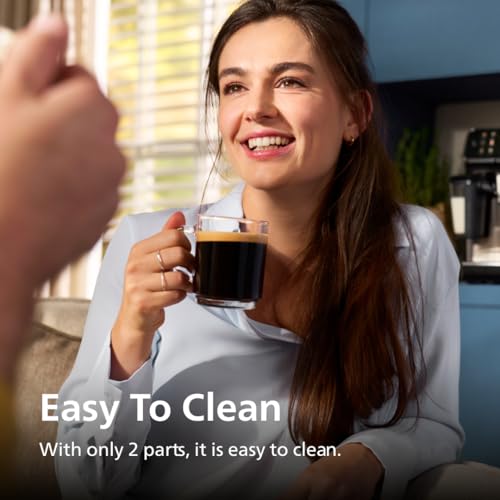 Philips 3300 Series Fully Automatic Espresso Machine with integrated milk frother and grinder, 5 Hot & Iced Coffee Pre-Sets, 40% Quieter SilentBrew, 15-Bar Pressure, Glossy Black (EP3326/90) - My Kitchen Products