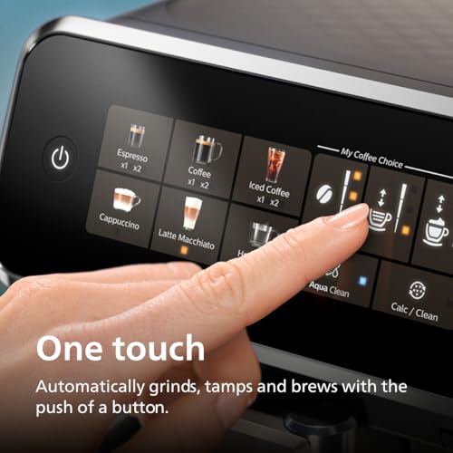 Philips 3300 Series Fully Automatic Espresso Machine with LatteGo Milk System and integrated grinder, 6 Hot & Iced Coffee Pre-Sets, 40% Quieter SilentBrew, 15-Bar Pressure, Glossy Black (EP3341/50) - My Kitchen Products
