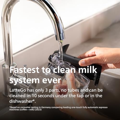 Philips 3300 Series Fully Automatic Espresso Machine with LatteGo Milk System and integrated grinder, 6 Hot & Iced Coffee Pre-Sets, 40% Quieter SilentBrew, 15-Bar Pressure, Glossy Black (EP3341/50) - My Kitchen Products