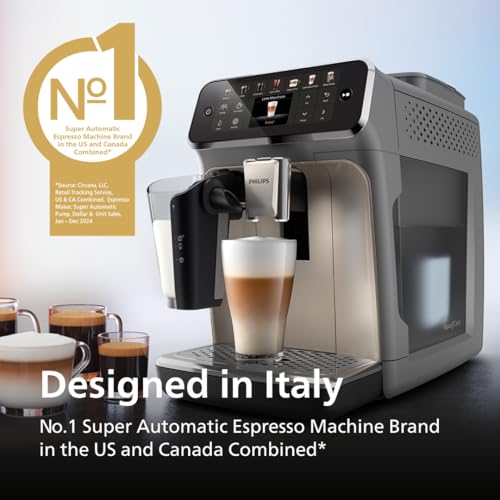 Philips 4400 Series Fully Automatic Espresso Machine, LatteGo Milk System, Integrated Grinder, 12 Hot & Iced Coffee Pre-Sets, Quick Start, SilentBrew, 15-Bar Pressure, Black Chrome (EP4444/90) - My Kitchen Products