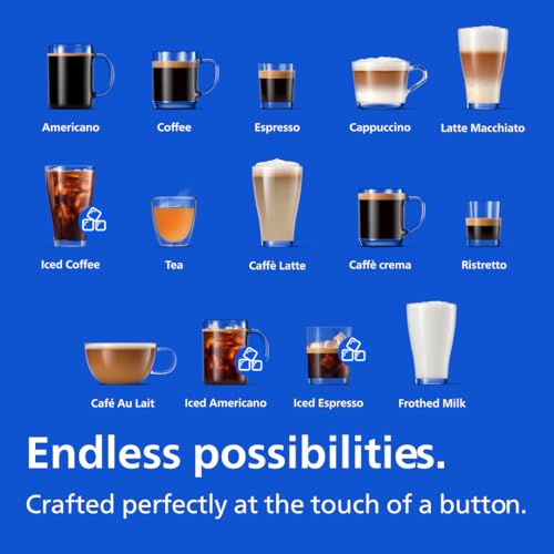 Philips 4400 Series Fully Automatic Espresso Machine, LatteGo Milk System, Integrated Grinder, 12 Hot & Iced Coffee Pre-Sets, Quick Start, SilentBrew, 15-Bar Pressure, Black Chrome (EP4444/90) - My Kitchen Products