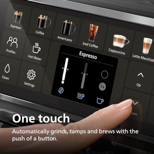 Philips 4400 Series Fully Automatic Espresso Machine, LatteGo Milk System, Integrated Grinder, 12 Hot & Iced Coffee Pre-Sets, Quick Start, SilentBrew, 15-Bar Pressure, Black Chrome (EP4444/90) - My Kitchen Products