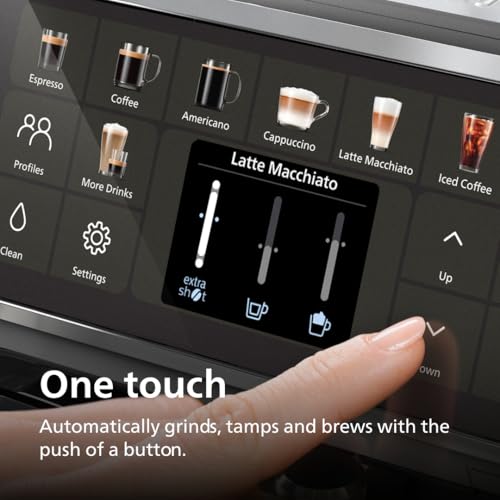PHILIPS 5500 Series Fully Automatic Espresso Machine, LatteGo Milk System, Integrated Grinder, 20 Hot & Iced Coffee Pre-Sets, Quick Start, SilentBrew, 15-Bar Pressure, Black Chrome (EP5544/94) - My Kitchen Products