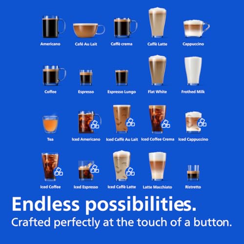 PHILIPS 5500 Series Fully Automatic Espresso Machine, LatteGo Milk System, Integrated Grinder, 20 Hot & Iced Coffee Pre-Sets, Quick Start, SilentBrew, 15-Bar Pressure, Black Chrome (EP5544/94) - My Kitchen Products